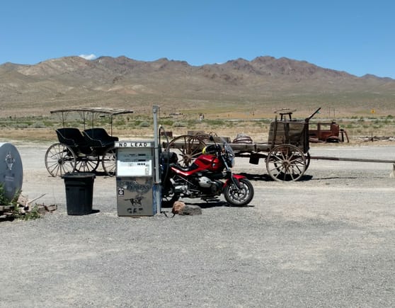 Gas stop along Rt 50 in Nevada.  Only gas for about 75 miles in any direction.