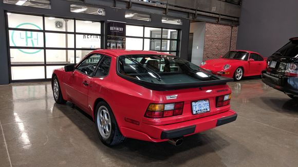 The 944 is clean, but still "pink" with oxidation.