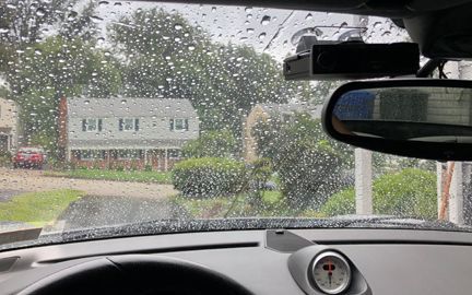 Driver's view with V1 up