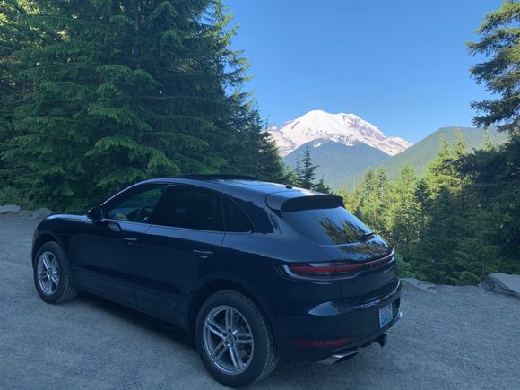 Early morning photo with Mount Rainier in the background