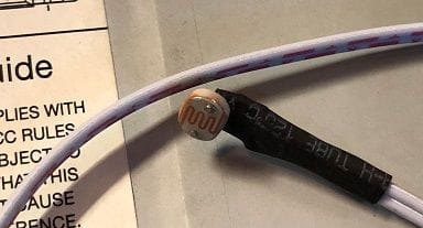 Bend the photo diode wires to make roughly a right angle