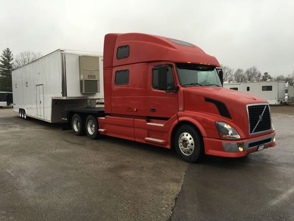 Picking up the new trailer.