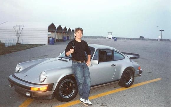 Gingerman raceway track night with my first Porsche...1982 SC.  This was in 2000.  Now my hair is the color of the car!...timing is everything.
