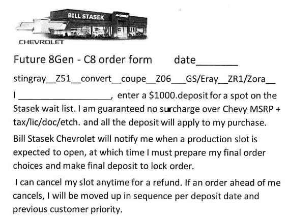 Note the "Guaranteed No Surcharge over Chevy MSRP"
