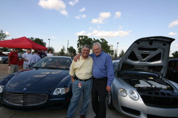 Herb and me at the Southwest Airlines Car Show in 2005  Herb managed to "curb" the Maserati while parking it for the show. 