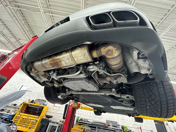 OEM exhaust. 