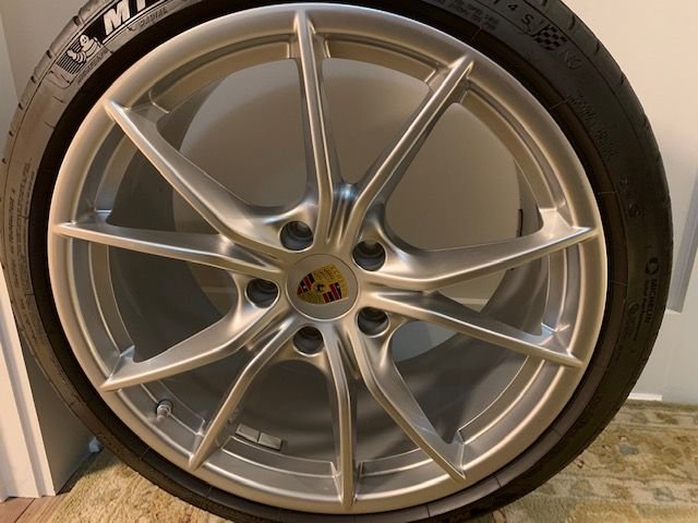 Wheels and Tires/Axles - 20-inch Carrera S OEM summer wheel-and-tire set Alloy wheels 5-spoke design - Used - All Years Porsche 718 Boxster - All Years Porsche 718 Cayman - Atlanta, GA 30009, United States