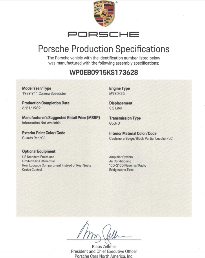 1989 Porsche 911 - 1989 911 SPEEDSTER GUARDS RED/CASHMERE 2 OWNER ALL RECORDS - Used - VIN wp0eb0915ks173628 - 41,000 Miles - 6 cyl - 2WD - Manual - Convertible - Red - Louisville, KY 40223, United States
