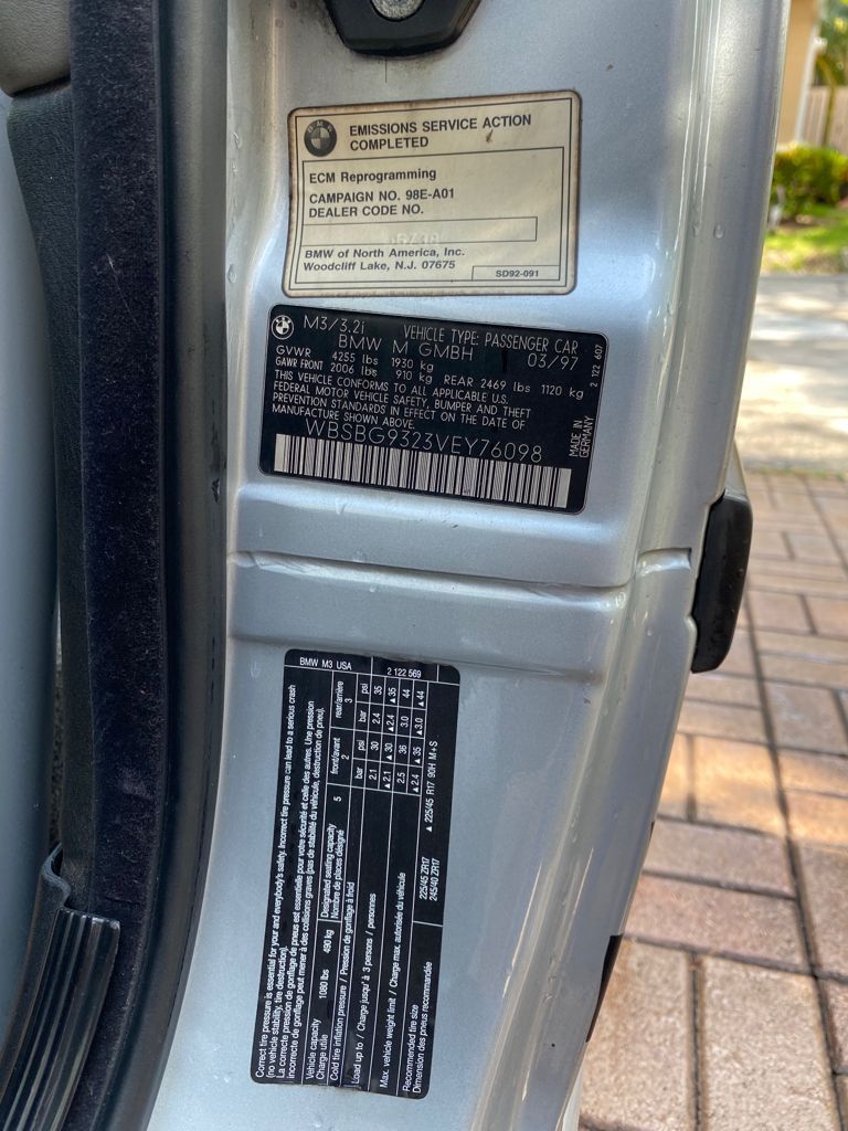 1997 BMW M3 - 1997 BMW M3 Track car. - Used - VIN WBSBG9323VEY76098 - 146,800 Miles - Hollywood, FL 33019, United States
