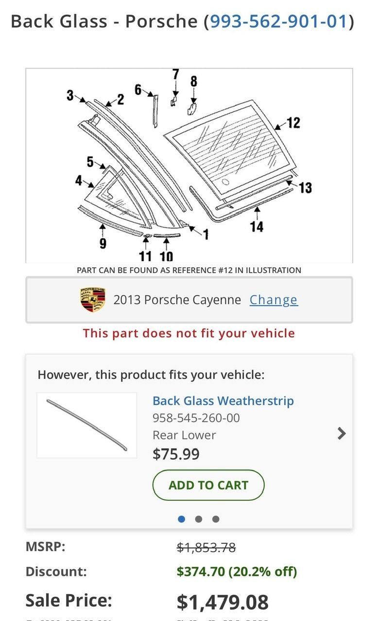 Exterior Body Parts - 993 Rear Glass - New - All Years  All Models - Troy, MI 48084, United States