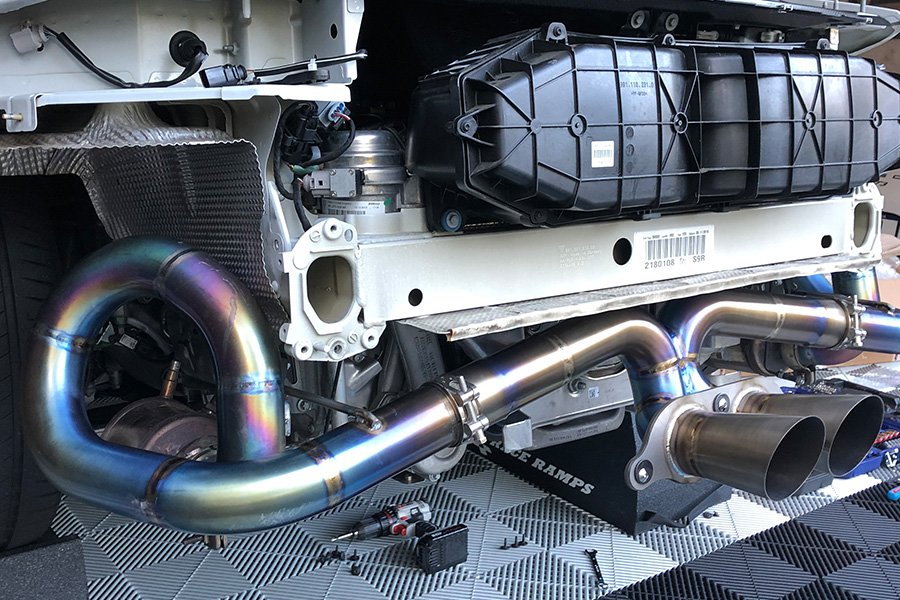 Engine - Exhaust - JCR Titanium Race Pipe with Superlight Megaphone Tips - Used - 2014 to 2019 Porsche GT3 - 2014 to 2019 Porsche 911 - Manhattan, NY 10001, United States