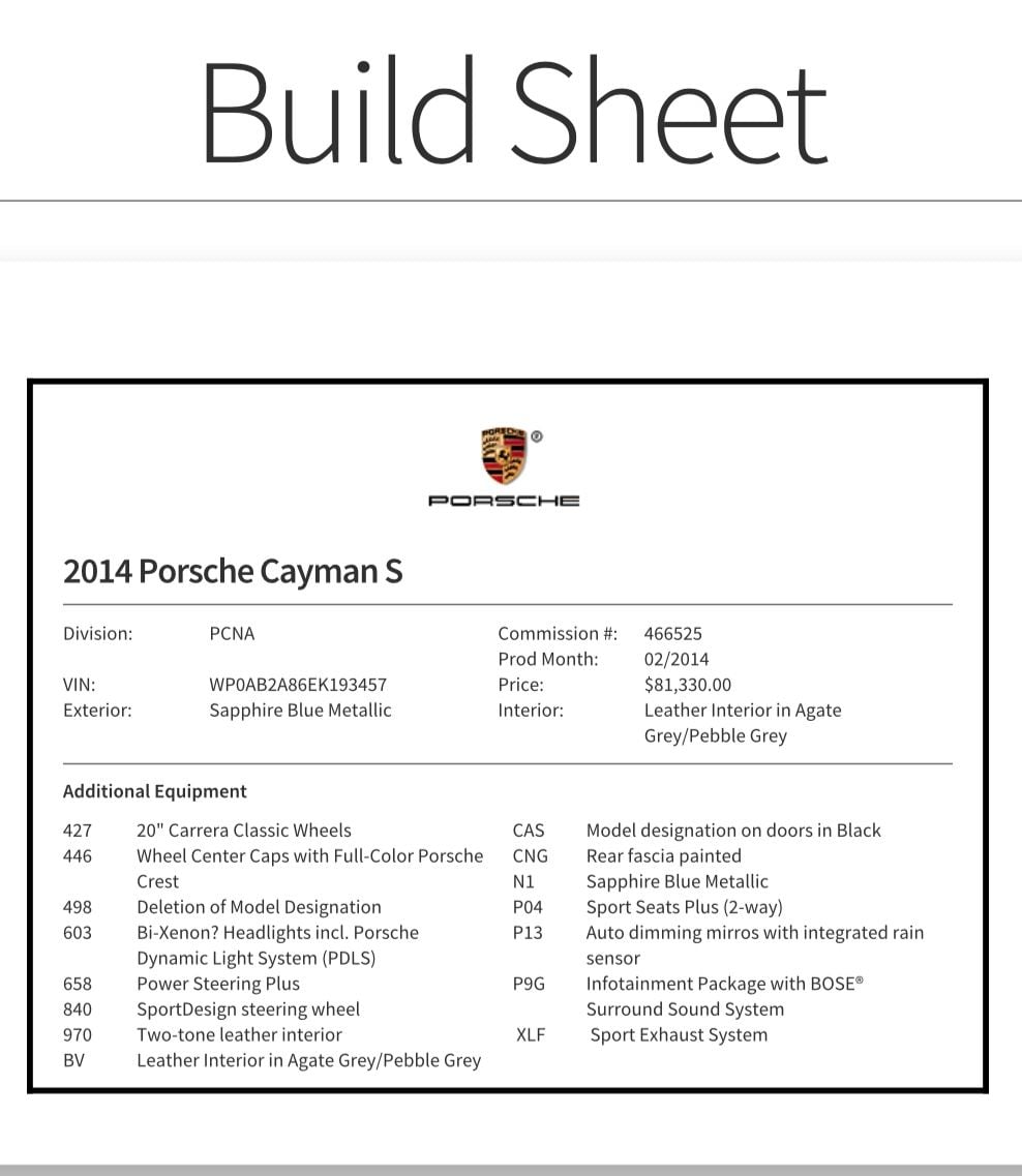 2014 Porsche Cayman - Feeler: 2014 Cayman S Manual 7k Miles Mint - Used - VIN WP0AB2A86EK193457 - 7,215 Miles - 6 cyl - 2WD - Manual - Coupe - Blue - Massapequa, NY 11758, United States