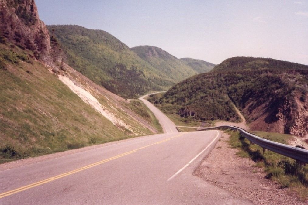 Wonderful driving road along Cabot's Trail on the tip of Nova Scotia