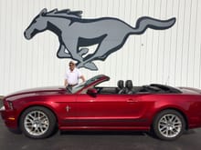 Gale Halderman sketched the first Ford Mustang, and then shepherded his design into production. He's pictured with my 2014.