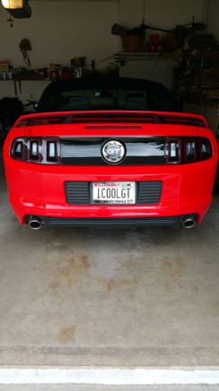 Just after getting rid of the dealer plate holder and the new vanity plate.