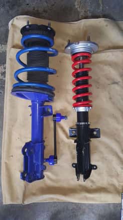 Front Pedder's Coil-Over compared to Roush Stage 2 strut and coil system.  