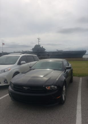 Visiting the USS Yorktown last year.