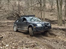 Lifted jetta  off roading 