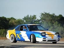 This is the company drift car. It is a 240 sx with an SR 20 motor