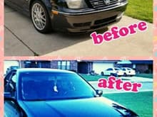 Before and after the headlights were changed