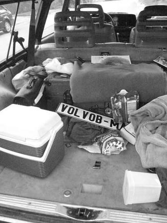 This is some of the stuff we needed to take with us incase something happened.