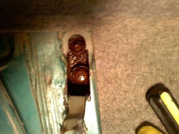 bolts exposed