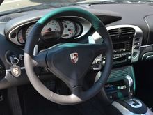 AFTER: clean front face with aluminum shifting paddles in the back