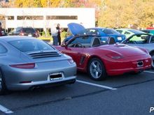 Lots of Porsches.