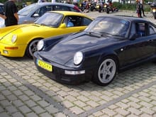 my old RUF BTR1 sitting with the yellowbird at the Nurburgring