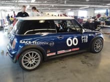 A beautiful little Mini Cooper S; too pretty to be a racecar. (But give it a year on track...)