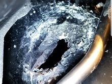 The hole close up.