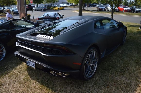 Lamborghini Huracan in Matte Black. This car was at an event known as Sterling Motorcars in Virginia.