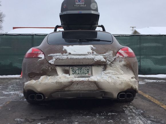 Last day in Jackson before heading back home to Colorado - this snow had been on the car for 2 weeks and was frozen solid.  Not quite sure how the license plate remained clear