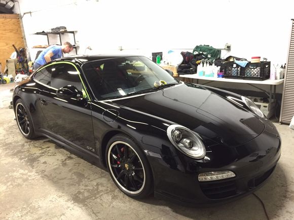 In for full paint correction and glass coating