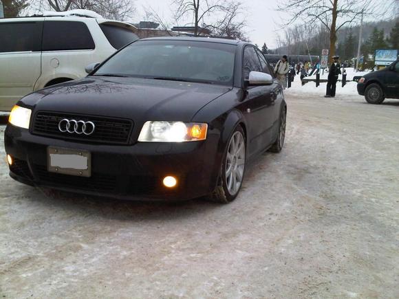 2004 1.8T, Chipped, Koni Suspension, 6 speed, Black grill, Ultra Sport package. 

WINTER BEATER