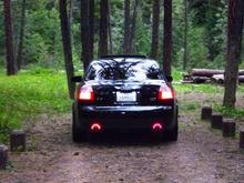 Parking LED lights by the exhausts