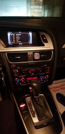 My centre console showing the Audi Concert radio 