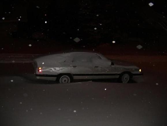 Snow makes the car look like an avant.