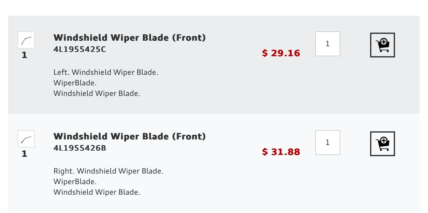Wiper Sizing VS Failed Passenger Arms AudiWorld Forums