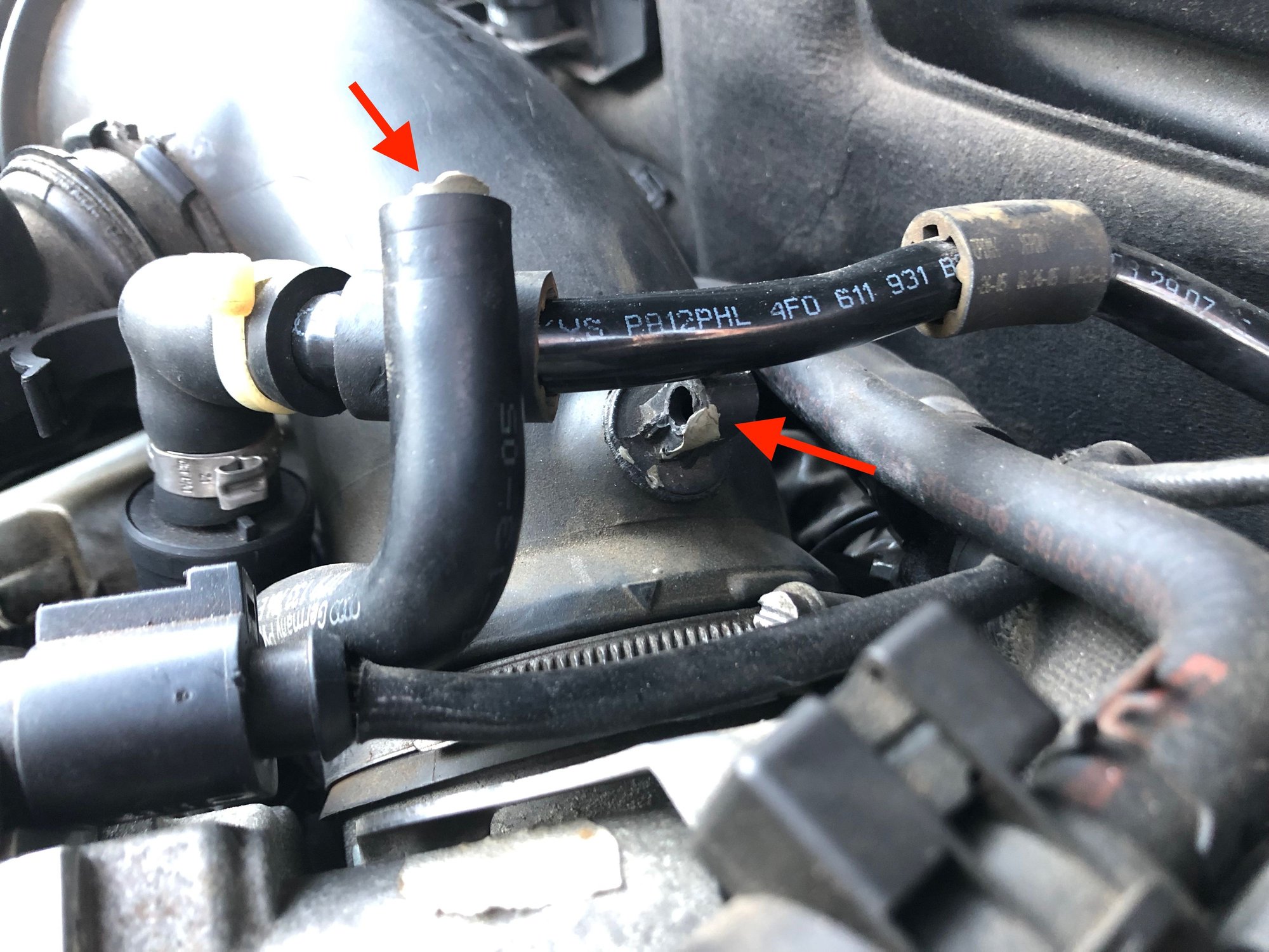 Can't identify this hose that broke (see pics) AudiWorld Forums