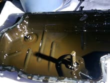 Oil pan when pulled