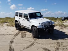 My 2017 Wrangler before the red accents. Galveston, Texas