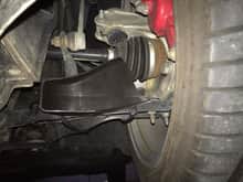 Not my image, but brake ducting installed on car.