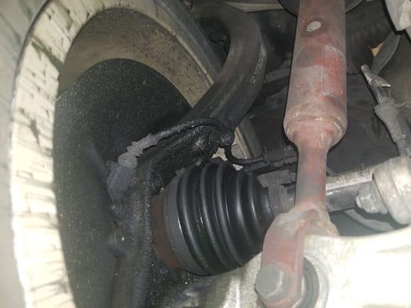 Passenger side cv joint with grease everywhere