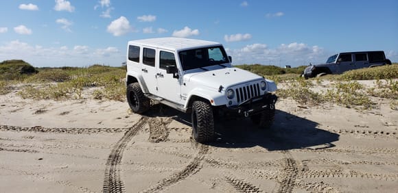 My 2017 Wrangler before the red accents. Galveston, Texas