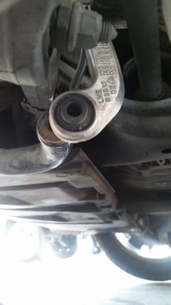 The sway bar link moves fine. I can align it perfectly with no effort. The threads are just stripped, and the bolt is AWOL.