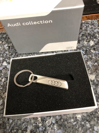 Audi Sport keyring, unused...$20 + shipping.