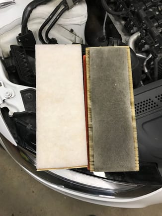 Probably the original air filter to the car. 