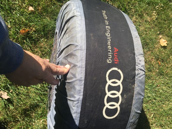 Audi Wheel covers for storage