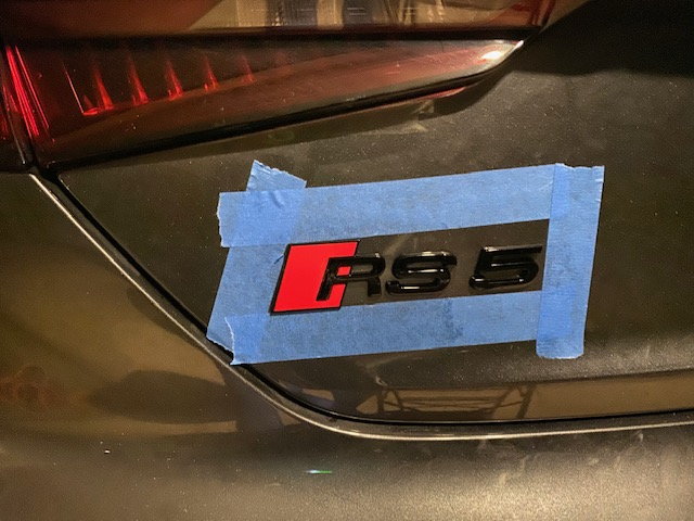 Emblème S line - Audi - Logo - badge - A3 - A5 - RS - noir